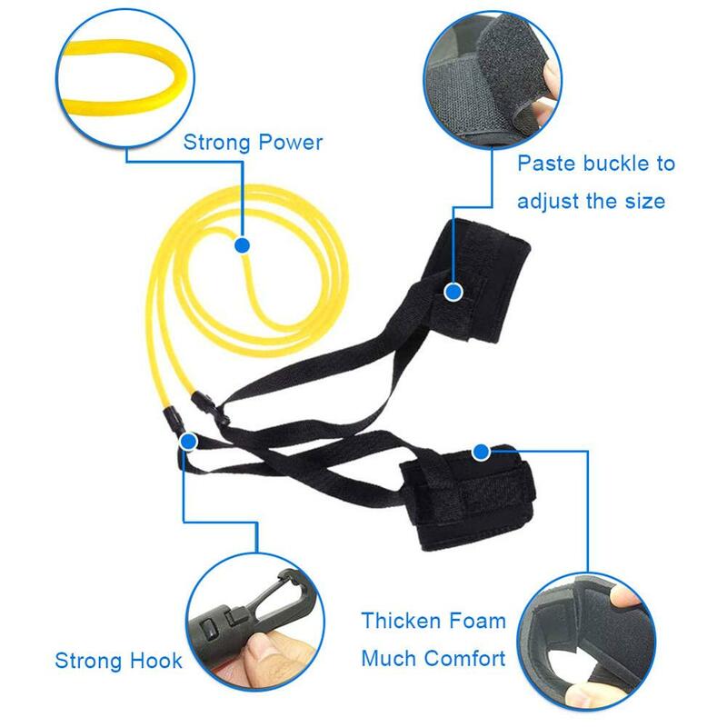 Cinturón elástico de resistencia para Entrenamiento de natación, cuerda de seguridad ajustable de 2 metros, tubos de látex, varios estilos de especificaciones
