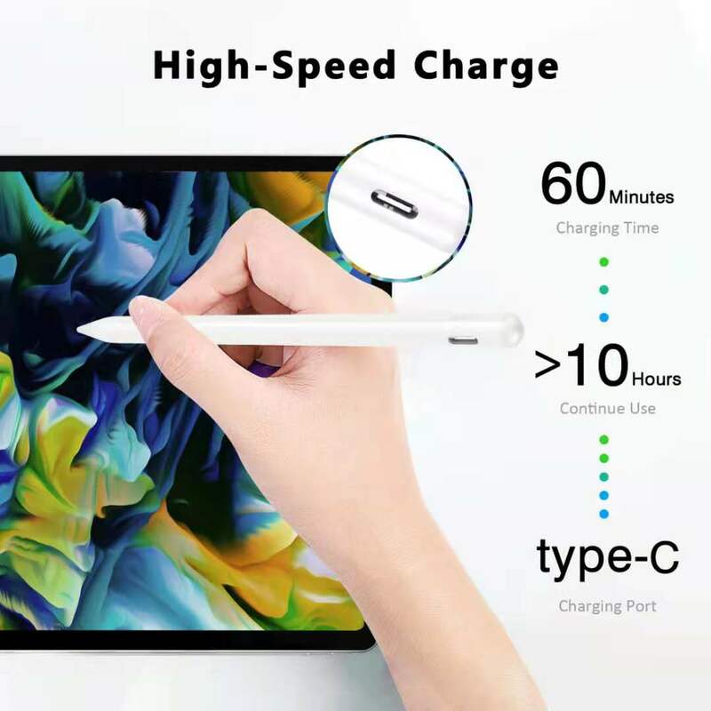 Uogic spen rejeição palma caneta stylus ativo para ipad tablet tela de toque para ipad pro 11 12.9 2018 2019 20206th7th apple lápis
