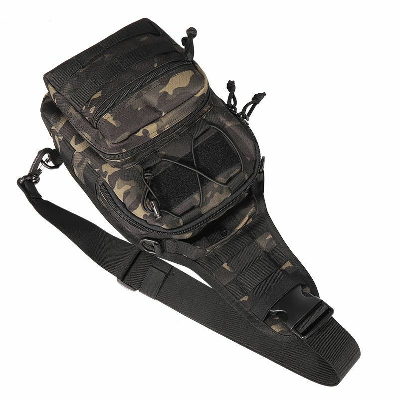 Нагрудная сумка унисекс в стиле милитари, нейлоновая камуфляжная повседневная мужская сумочка через плечо, многофункциональная дорожная с...