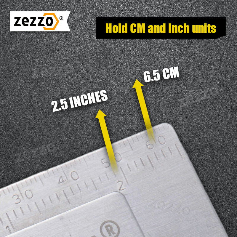 1/2pc metal fita de medição clipe titular preciso e clara ferramenta de medição acessórios madeira medida localizar ferramentas
