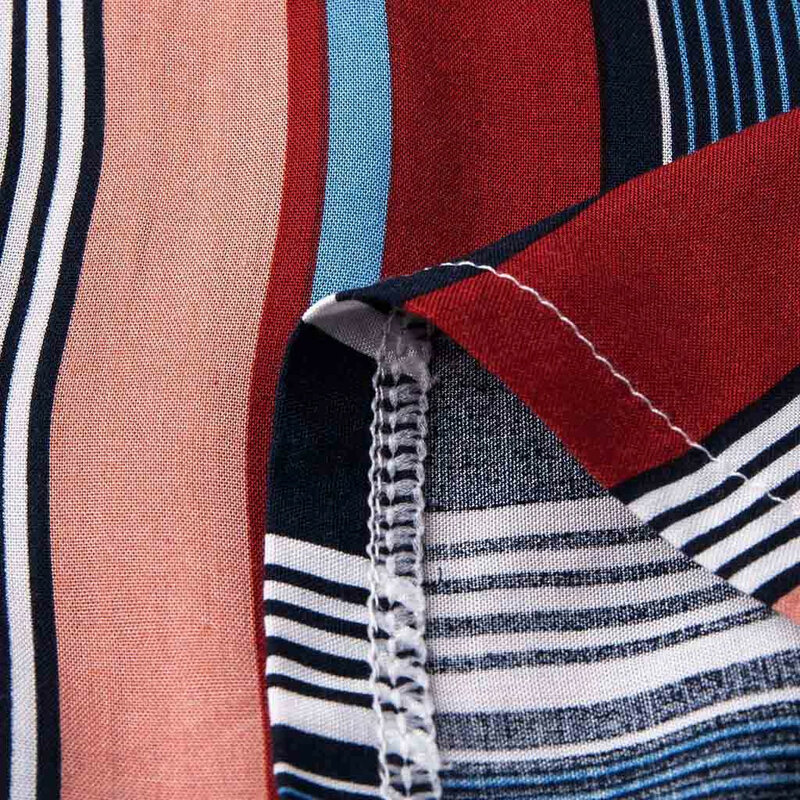 Fashion Women Dress Plus Size Stripe Printing Knee Length Camis V-Neck Sleeveless Bandage Skirt Date Sundress Vestidos