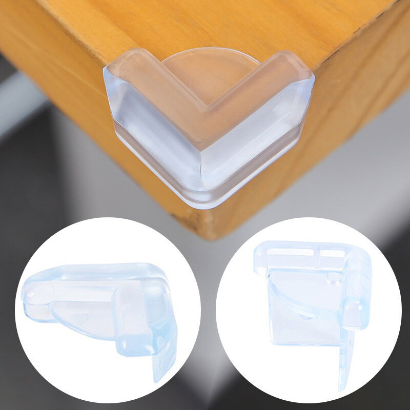 4 sztuk przezroczyste kąt prosty róg stołu anti-kątowe przeciw zderzeniu bezpieczny silikon Protector stół narożny ochrona krawędzi rogu