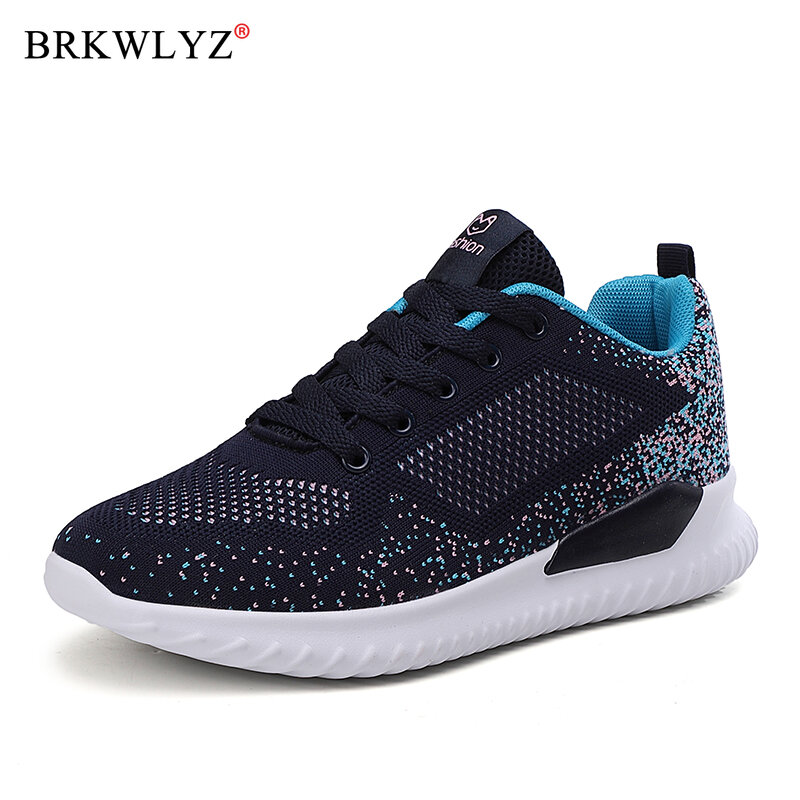 BRKWLYZ-baskets tendance pour femmes, chaussures de marche en maille respirante, nouvelle collection chaussures plates, chaussures femme décontractées