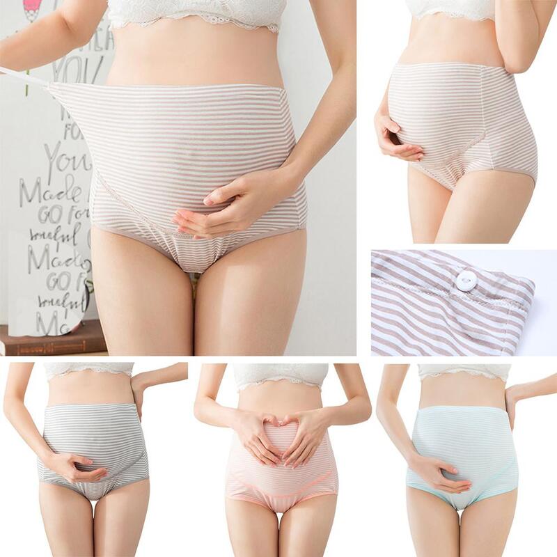 Kuulee-ropa interior de algodón para mujeres embarazadas, pantalones cortos transpirables de cintura alta para levantar el Abdomen, talla grande