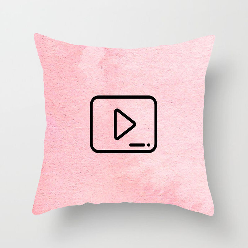 NEW App Brand Facebook Youtube Cushion Cover Home Decor Snapchat Instagram Throw Pillows Wedding Christmas Decoration Pillowcase
