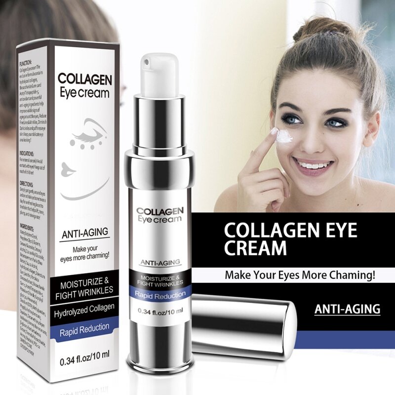 Collagen Eye Cream Moisturizing Lighten Fine Lines Dark Circle Whitening Eye Care