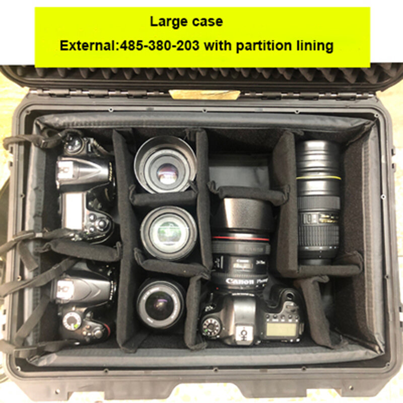 Caja de Seguridad con intervalo de EVA, bolsa de revestimiento, estuche de viaje, funda protectora con carrito, bolsa para cámara SLR, protección para equipos fotográficos