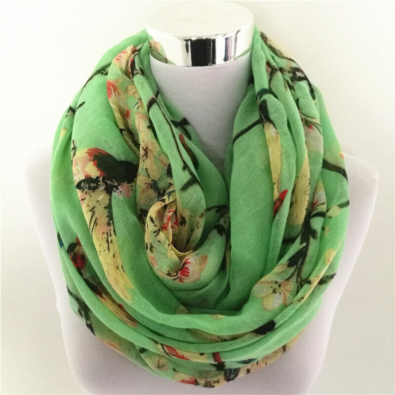 New fashion infinity lady's Scarves large handkerchiefs for women animal floral circle scarf