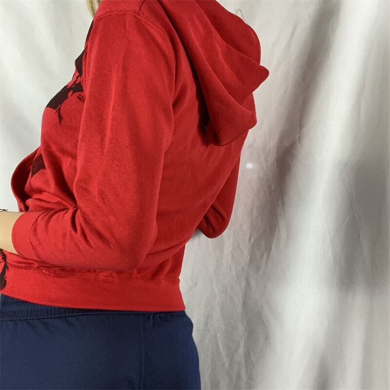 Hirigin-E-girl 고딕 스웨터 후드 여성용, 봄 가을 긴 소매 지퍼 코트 하라주쿠 스트리트웨어 Y2K 심미적 힙합 탑