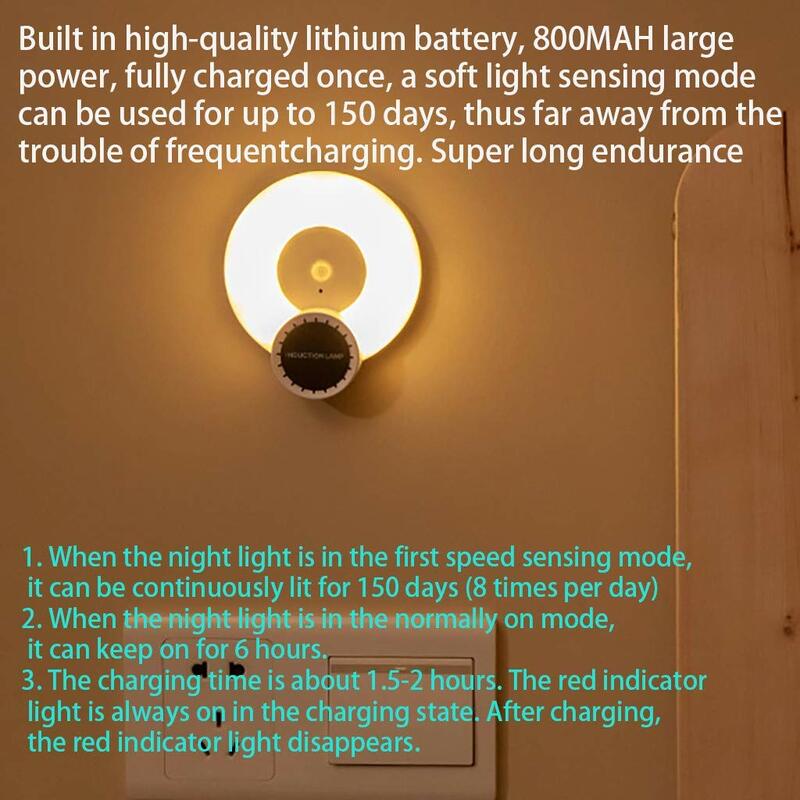 Luz do armário difusor de óleo essencial recarregável sensor de movimento led night light bateria operado para gabinete corredor cabo usb