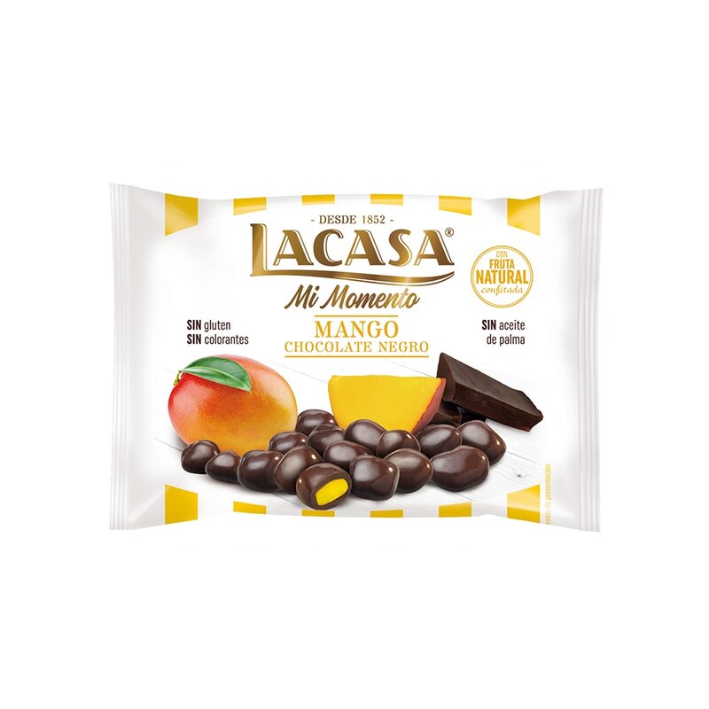 لاكاس مانجو بالشوكولاتة السوداء · 30 جم.