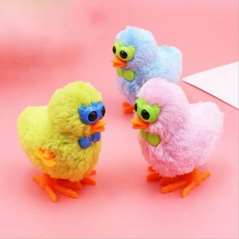 Carino Wind Up giocattoli Fuzzy pulcino per bambini simulazione pollo giocattoli da salto per bambino non c' è bisogno di batterie per bambini natale Birthd