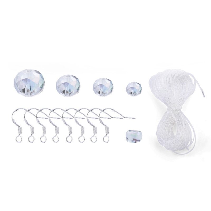 Transparent Round Beads Made of Glass for Bracelet Necklace Making Jewelry DIY L41B
