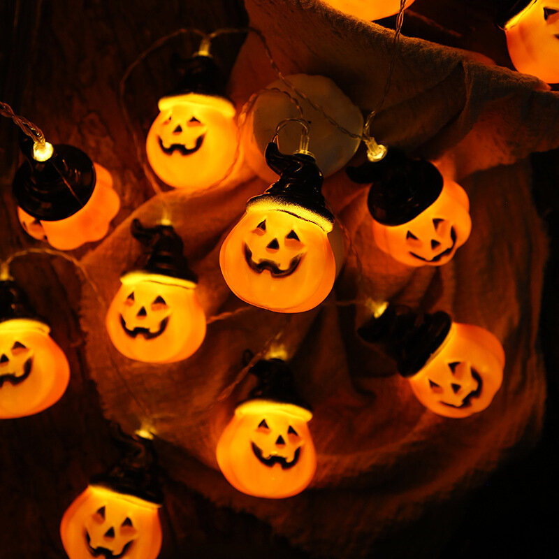 Luci della decorazione di Halloween zucca scatola della batteria USB luci della stringa lanterne della testa del cranio luci della stella della decorazione del giardino all'aperto