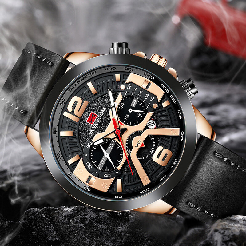 Men's Watches Luxury Business Waterproof Date Leather Quartz Analog Watches Man Wristwatch Sports Male Clock Reloj Hombre
