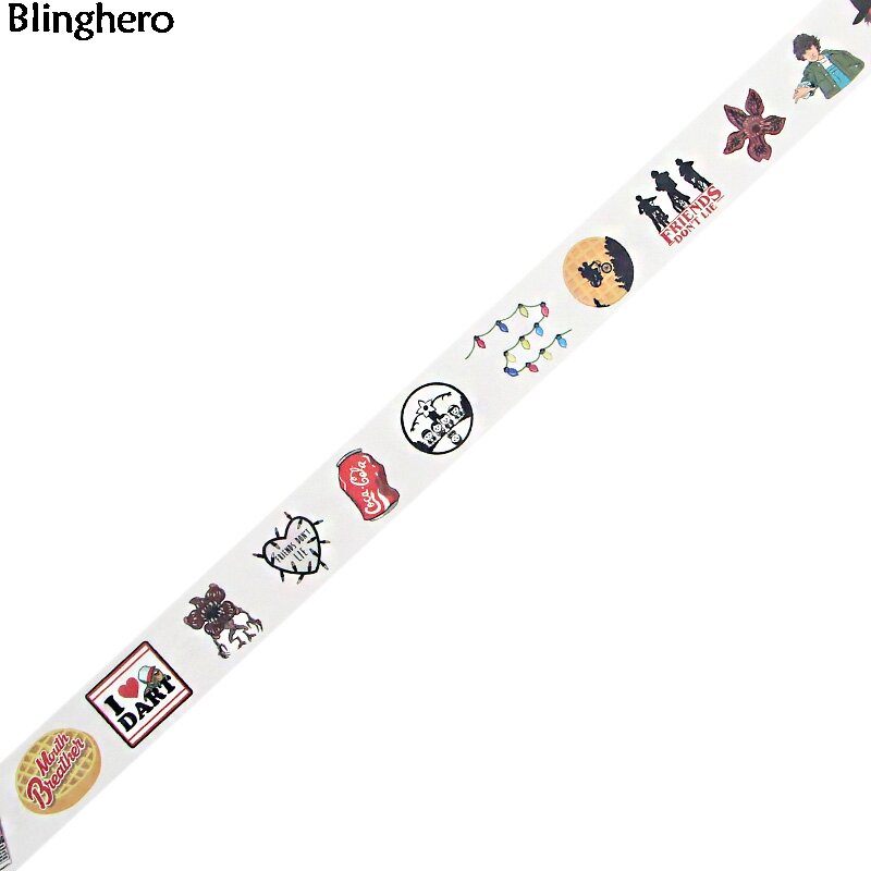 Blinghero Asing Hal 15mmX5m Keren Washi Tap Masking Tape Perekat Diy Pribadi Tape Dekoratif Stiker BH0009