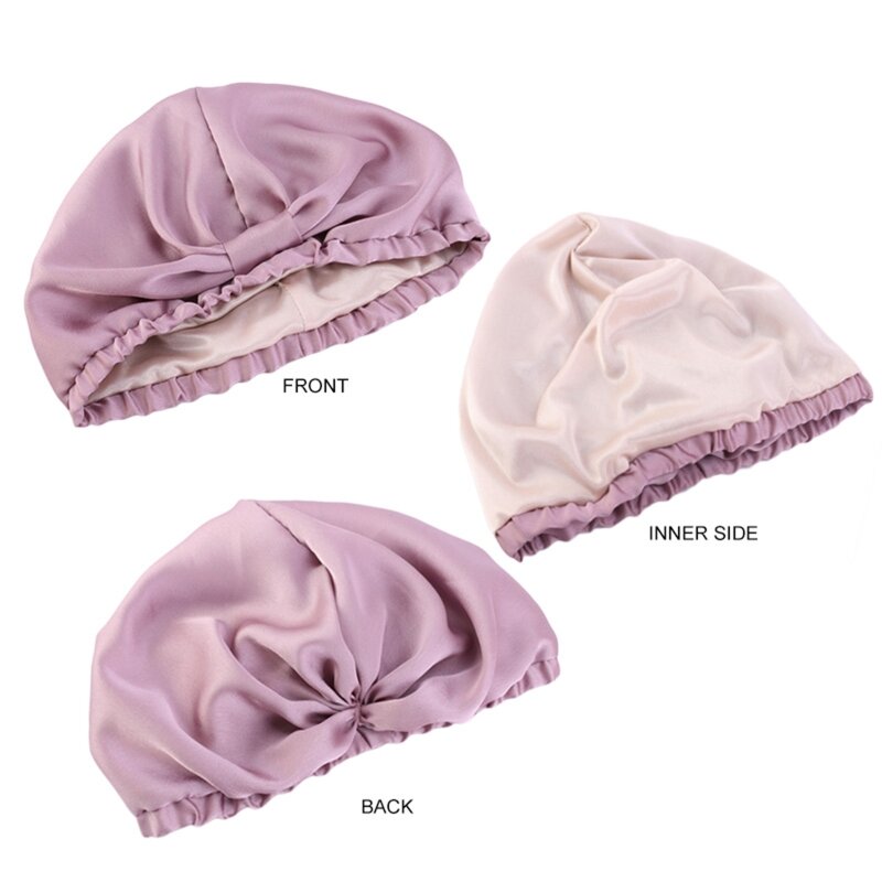 Женская двухслойная шапка-тюрбан для сна, эластичная Шапка-бини для сна в ночное время, 2021