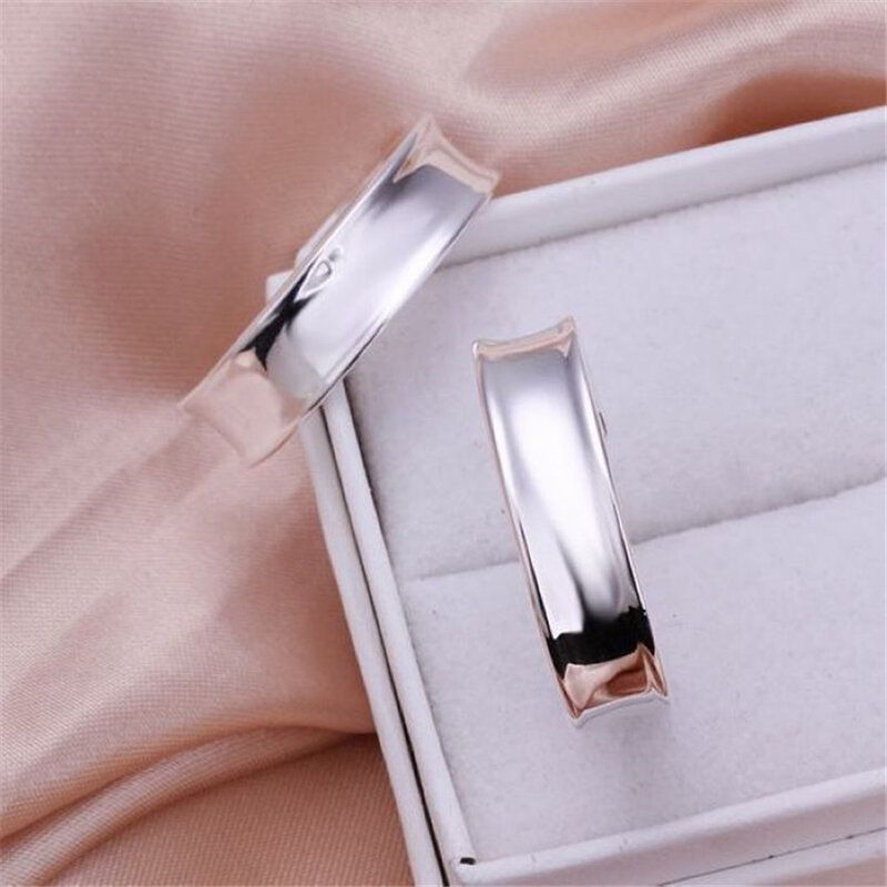 Beautiful for women noble favorite wild fashion silver plated stud earrings wedding nice high quality Silver color jewelry E078