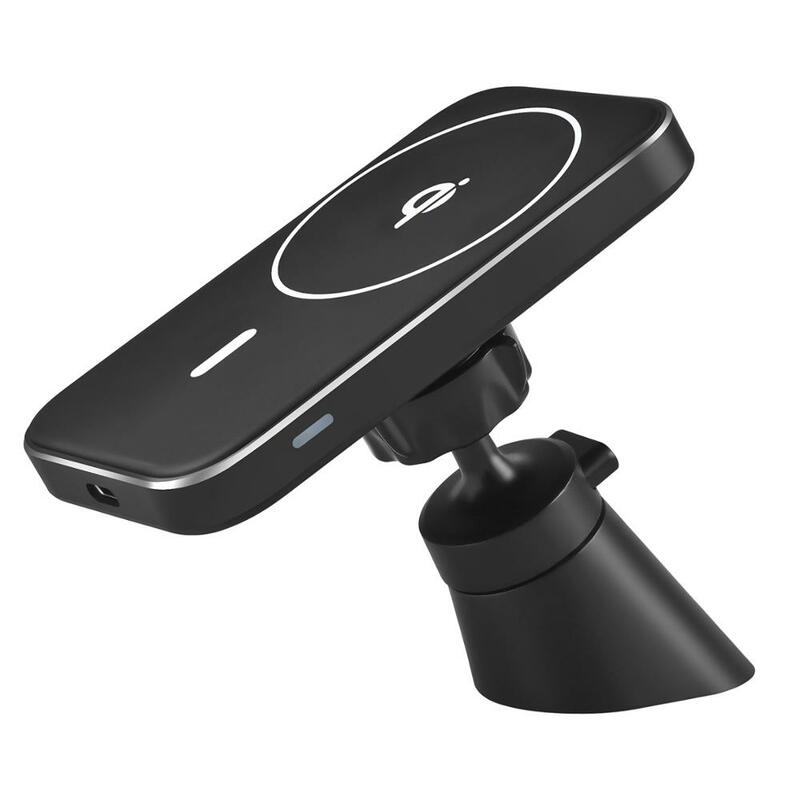 Bezprzewodowa ładowarka samochodowa 2 w 1 Qi 15w szybka ładowarka Air Vent stojak na telefon Iphone 12 ProMax Mini magnes uchwyt samochodowy