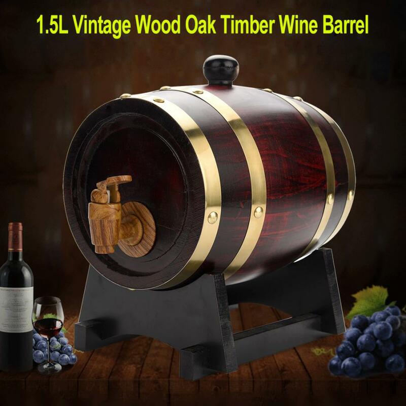 Oak Pine Wine Barrelเก็บบาร์เรลพิเศษ1.5L/3L/5L/10Lเก็บถังเบียร์Casksเพิ่มเติมMellowและรสชาติQuickการจัดส่ง