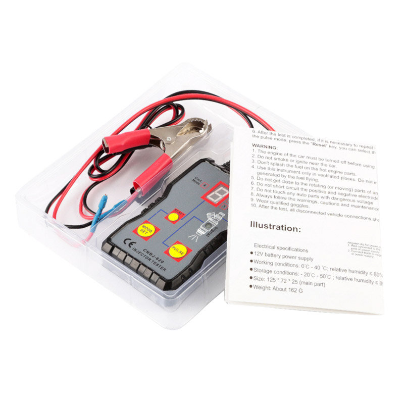 Automotive Fuel Injector Tester 12V 4 Pulse Modes Handheld Car Vehicle Fuel Pressure System Diagnostic Tool