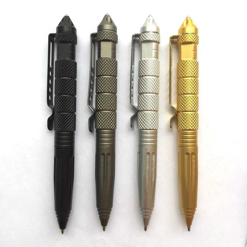 Długopis taktyczny uniwersalne narzędzie samoobrona pióro element do tłuczenia szkła ze stopu aluminium EDC Outdoor narzędzie survivalowe pisanie długopis