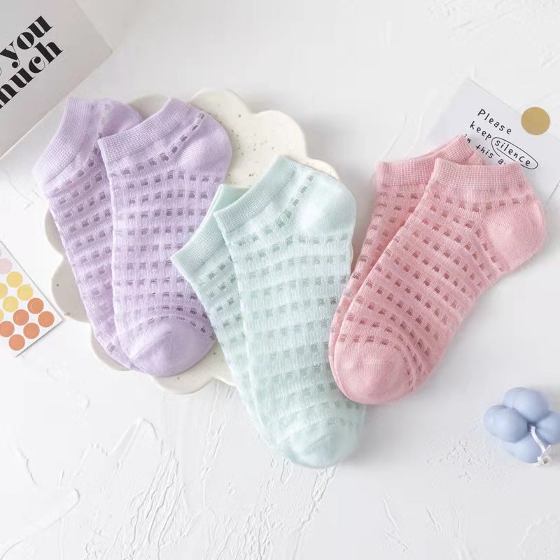 5Pairs Lot Cotton Women Socks Solid color Breathable summer Female Casual Boat Heart Invisiable Funny Girl Ankle Sock Set Maiden