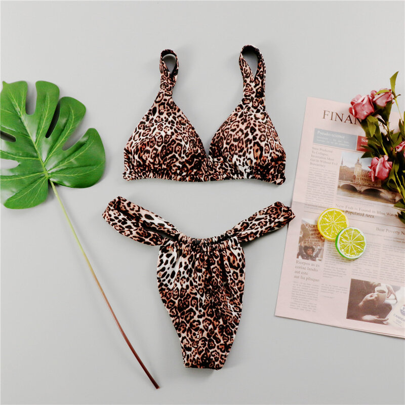 2021 New Bikini Women, Sexy Leopard Print Swimsuit, 2 Piece Set Women, Wholesales and Dropship