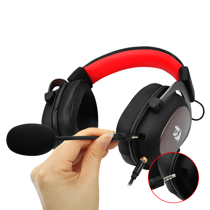 Redragon h510 zeus wired gaming headset 7.1 surround sound multi plataformas fone de ouvido funciona telefone pc ps5/4/3 xbox um/series x ns