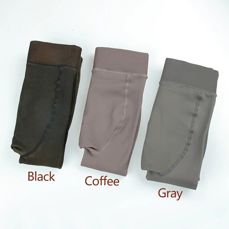 Pantimedias ajustadas superelásticas para mujer, medias gruesas de terciopelo, informales, a la moda, color negro, cálidas para invierno