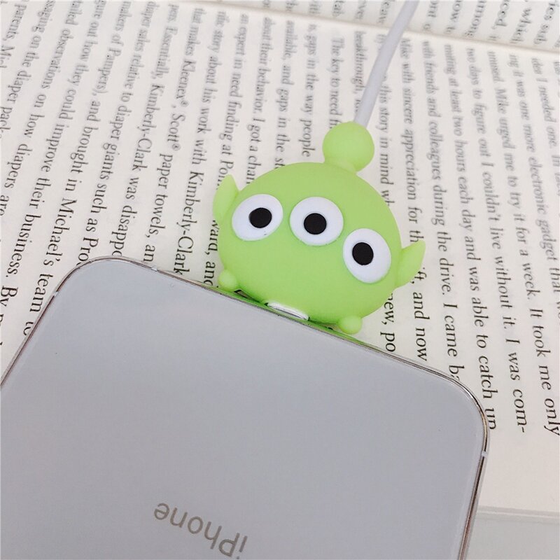 Cute Bite Animal Series Cable-Winder Organizer Silicone USB Charging Data Cable Line Protector Cord Cover Decorate
