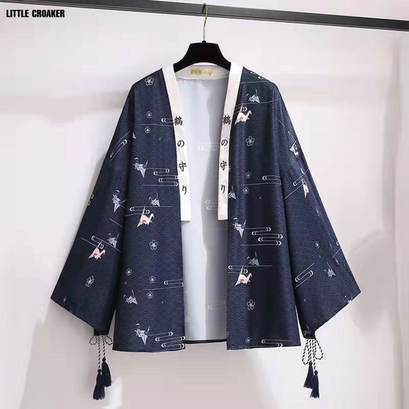 Kawaii Vintage Quần Áo Thời Trang Nhật Bản Nhật Bản Bộ Kimono Dành Cho Bé Gái Nữ Áo Khoác Kimono Plus Kích Thước Áo Sơ Mi Và Váy Xếp Ly