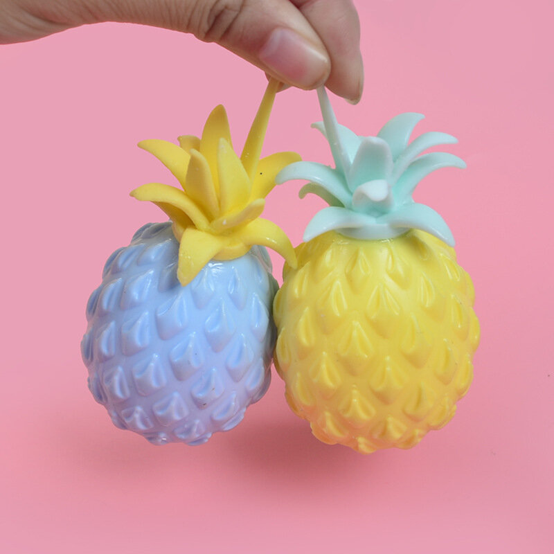 4 sztuk kreatywne zabawki nowy TPR mąka Vent piłka antystresowa słodkie ananas dekompresji piłka wycisnąć Release ciśnienia dzieci zabawki