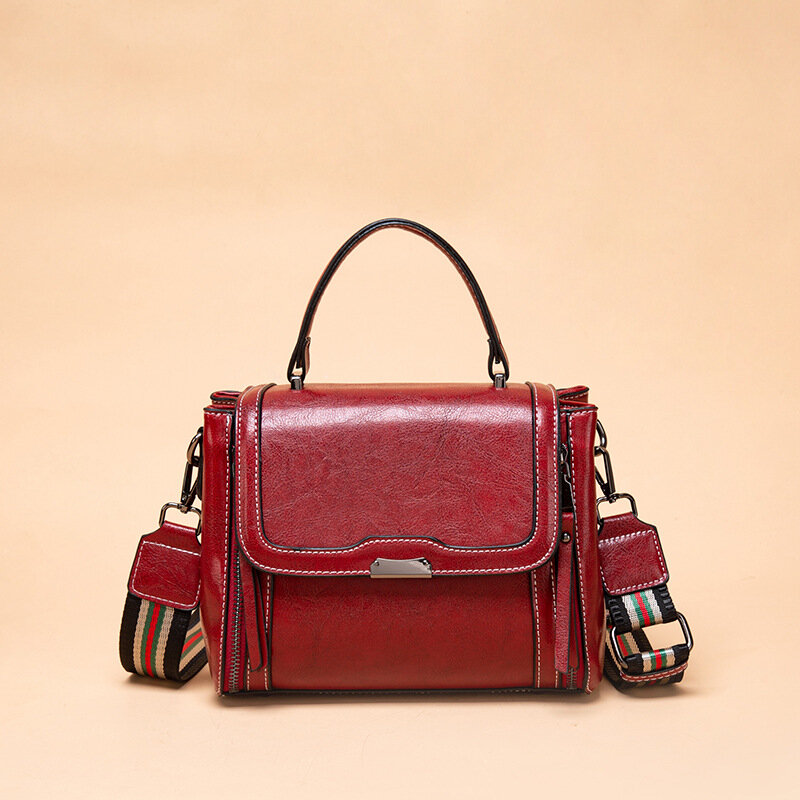 女性のためのレトロな合成皮革のショルダーバッグ,ハンドル付きの女性のハンドバッグと財布,2021