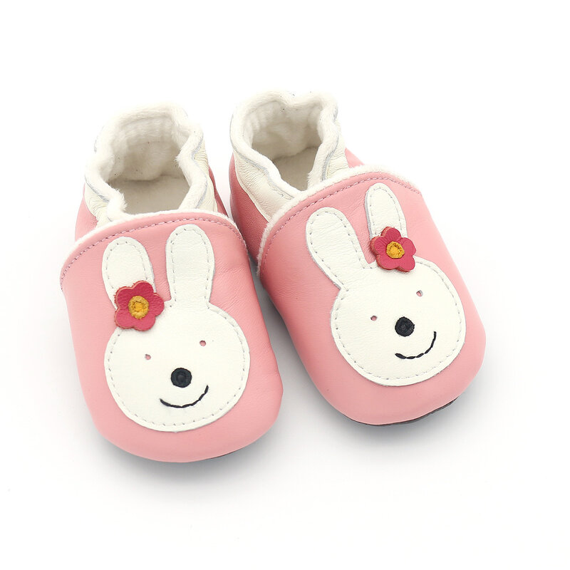 أحذية شتوية ناعمة للأطفال الأولاد والبنات ، أحذية حديثي الولادة من الجلد الطبيعي مع نعل ناعم مصنوع يدويًا