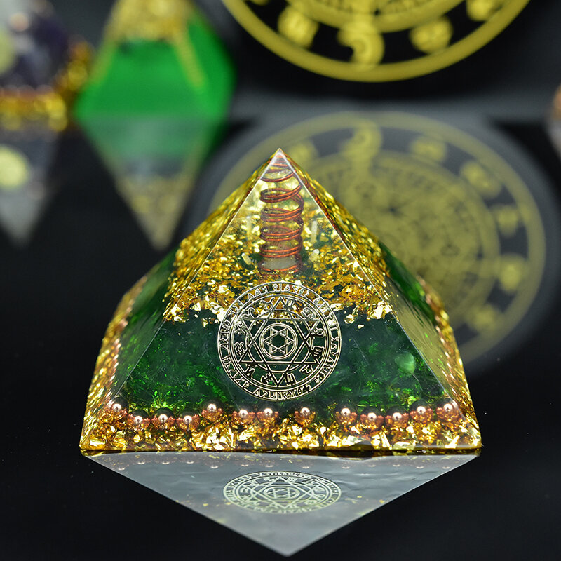 Orgonita energia espiritual pirâmide cura despertar natural cristal orgon pirâmide para chakra cura meditação yoga desenvolvimento