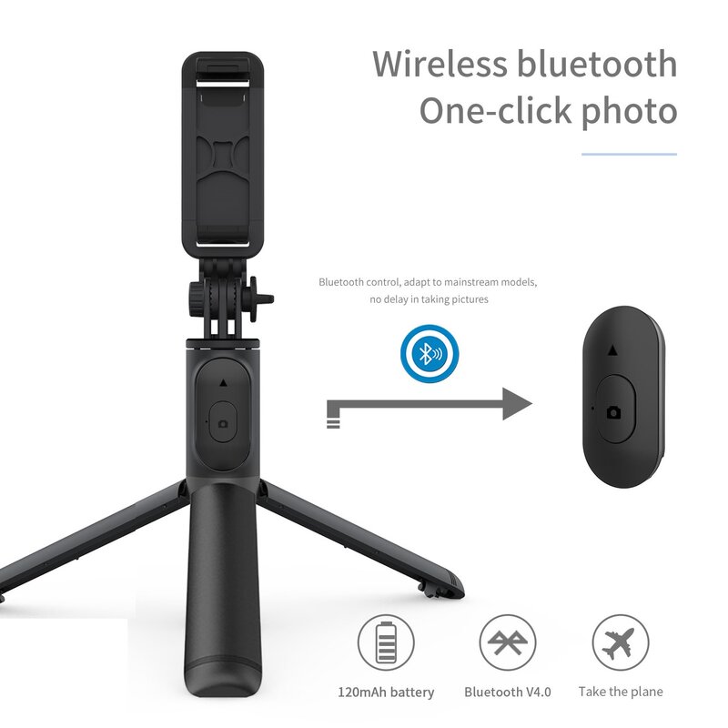COOL DIER Monopod Lipat Stik Tripod Selfie Bluetooth Nirkabel dengan Remote Control Rana Lampu Fill untuk Ponsel Pintar