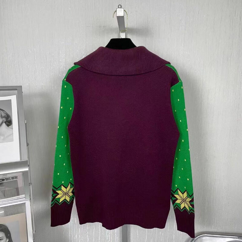 Pull en Jacquard tricoté décontracté, Version haute de début d'automne, nouvelle veste de réduction de l'âge du vent