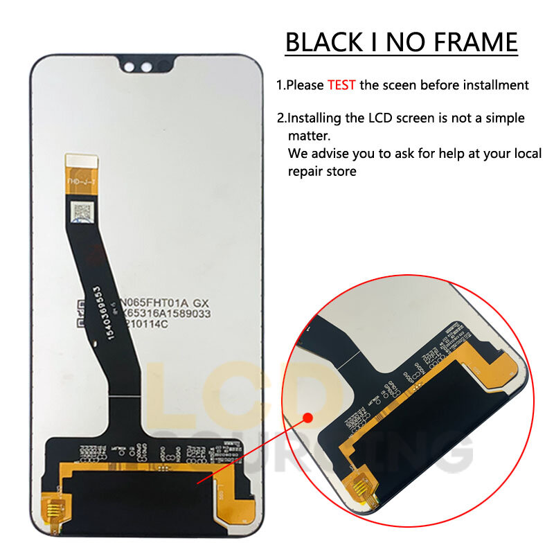 6.5" For Huawei Honor 8X LCD Touch Screen Digitizer Assembly + Frame  for Honor 8 X Display Replace JSN-L21 L42