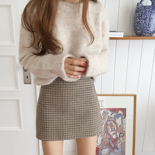 Suéter pulôver feminino elegante, blusa feminina vintage manga comprida tricô