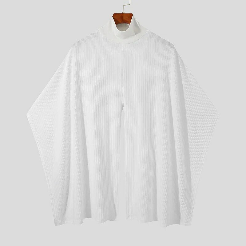 INCERUN – Trench tricoté pour hommes, couleur unie, bien ajusté, ample, confortable, bande de fosse, Streetwear décontracté, cape fendue, châle, S-5XL, 2021