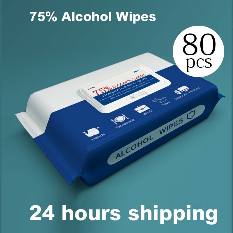 Wet Wipes dropshipping 75% Alcohol wipes Alcohol Swabs Wet Wipes hands Cleaning Disposable Disinfection Wipes wholesale
