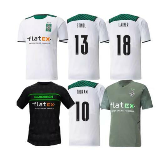 Новинка 2021-22! Высококачественные рубашки Borussia Monchengladbach, индивидуальная рубашка, рубашка с принтом turam Alassane, plead l