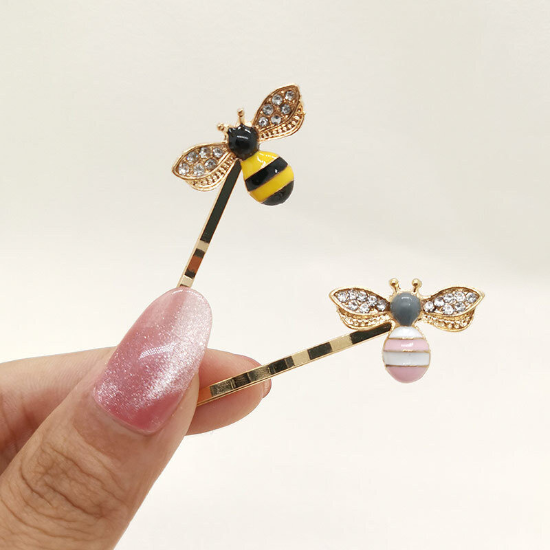 Grampo de cabelo de abelha clipe de lado clipe de topo coreano simples clipe de pulseira grampo de cabelo feminino