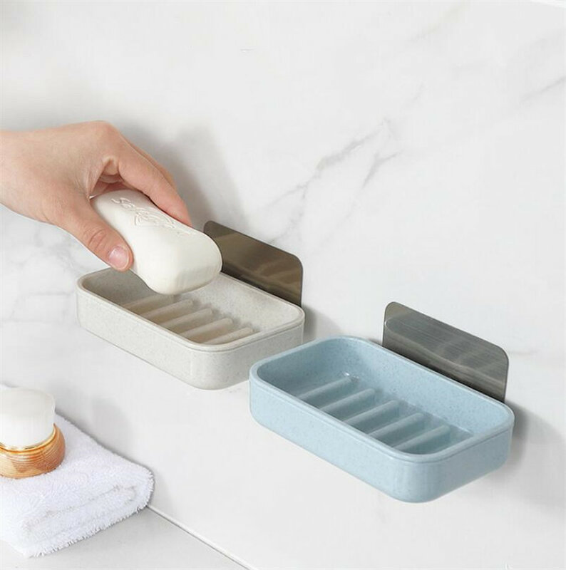 Soporte de jabón de plástico antideslizante soporte de caja de drenaje de jabón de ducha herramienta de drenaje accesorios de baño
