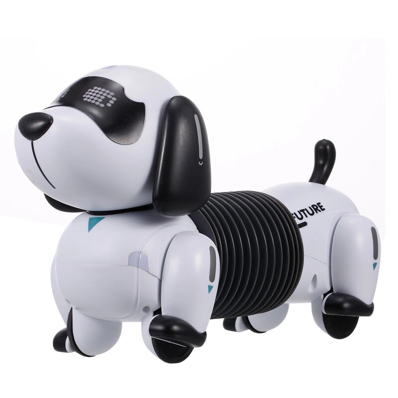 RC Robot pies RC Robotic Stunt Puppy elektroniczny zwierzak programowalny Robot z dźwiękiem dla dzieci RC zabawki dla psów prezent urodzinowy