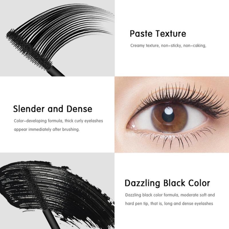 4D Silk Fiber Lashes Thick Lengthening Mascara Long Black Lash Eyelash Extension Eye Lashes Brush Makeup Eye Cosmetics TSLM1