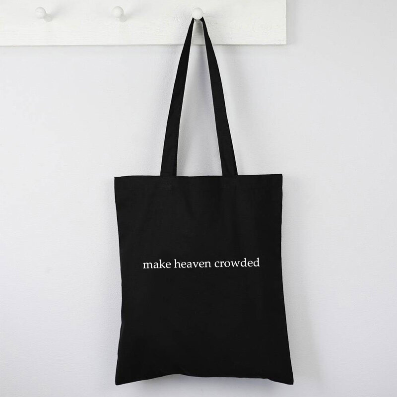 Make Heaven Crowded bag Christian Shirt Religious Shirt Faith Bible  tote bags shopping bags for boutique 2022