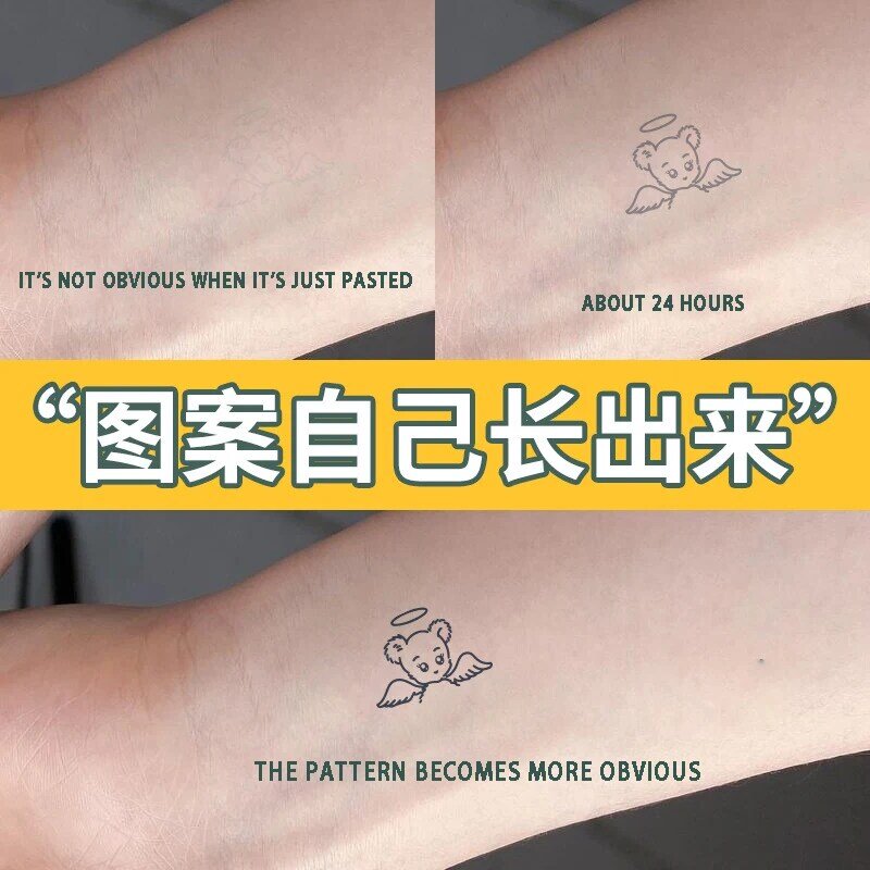 77p autoadesivo del tatuaggio temporaneo impermeabile INS piccolo tatuaggio carino monouso semi-permanente a base di erbe fresco Non riflettente piccolo tatuaggio
