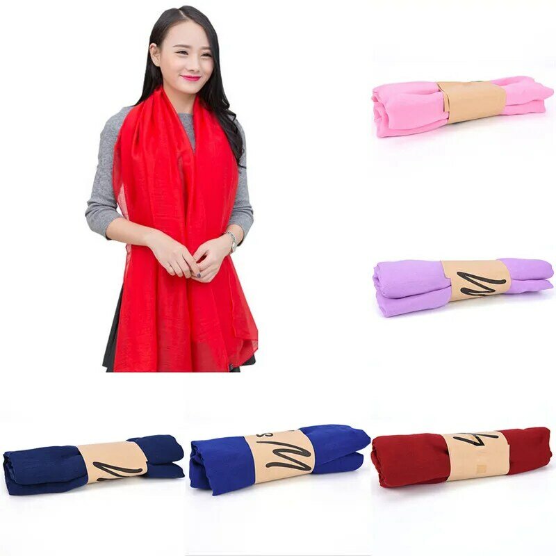 Shawl Scarves Long Candy Colors Soft Cotton Scarf Wrap